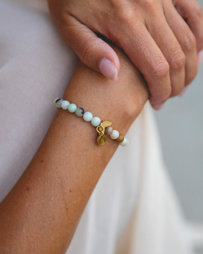 Didyma - Armband voor dames met edelstenen - Amazoniet - NE5 - S