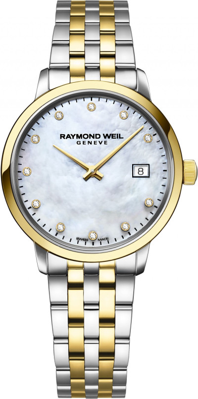 Raymond Weil - Dameshorloge met briljant - 5985-STP-97081 Raymond Weil - Dameshorloge met briljant - 5985-STP-97081