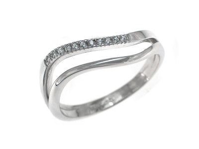 Ring in 18kt wit goud met zirkonium - B12R12013W/54 Ring in 18kt wit goud met zirkonium - B12R12013W/54