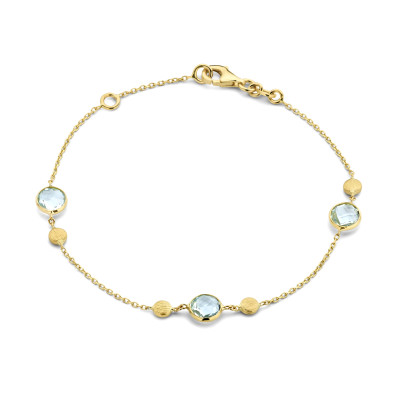 Femme adoree - Armband in 18kt geel goud met blauwe topaas - 06A0639