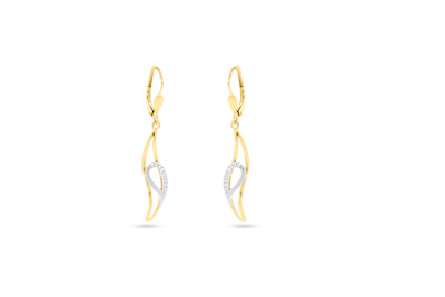 Oorslingers 18kt goud bi-color met briljant - 32-70575-1272