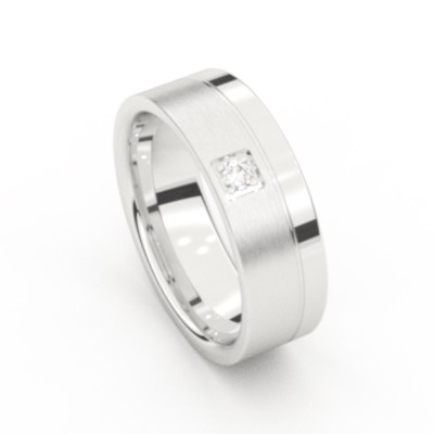 Tessina - Damesring in 18kt wit goud met briljant - 7634-W/65 Tessina - Damesring in 18kt wit goud met briljant - 7634-W/65