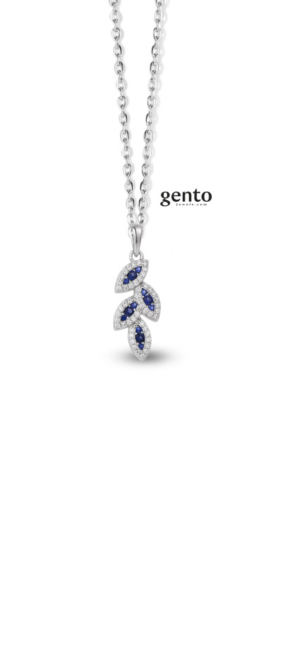 Gento - Halsketting met hanger in zilver - PB71/43 Gento - Halsketting met hanger in zilver - PB71/43