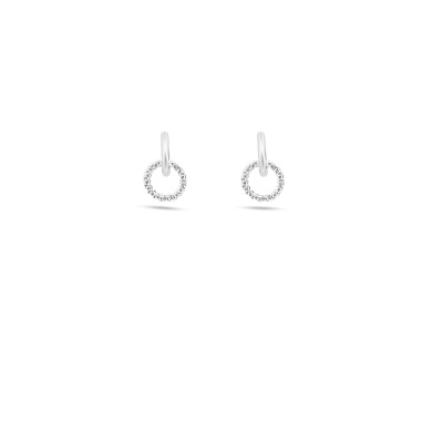 Oorknoppen in 18kt wit goud met zirkonium - 11O11152W Oorknoppen in 18kt wit goud met zirkonium - 11O11152W