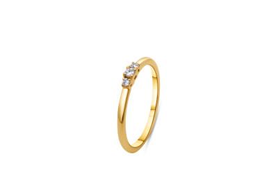 Verlovingsring - solitair - ring 18kt geel goud met briljant - 50-00975-1270 - maat 52