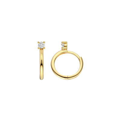 Blush - Creooltjes in 14kt geel goud met zirkonium - 7372YZI Blush - Creooltjes in 14kt geel goud met zirkonium - 7372YZI