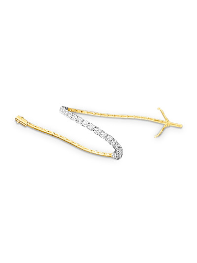 Giorgio Visconti - Rivière armband in 18kt wit en geel goud met briljant - BRX40297Y