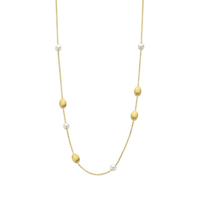 Femme adoree - Halsketting in 18kt geel goud met parels - F11C11398G