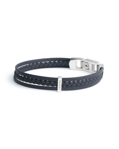 Gemini - armband in leder - ter blue M-L - O63ML M-L