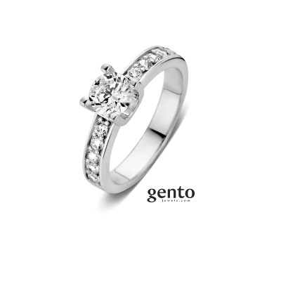 Gento - Ring in zilver met zirkonium - SR14 52 Gento - Ring in zilver met zirkonium - SR14 52