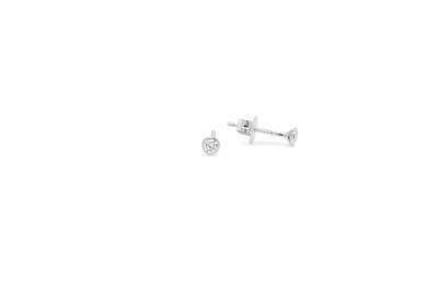 Oorstekers 14kt wit goud met zirkonium - 30-00050-1055 Oorstekers 14kt wit goud met zirkonium - 30-00050-1055