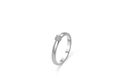 Solitair - verlovingsring 18kt wit goud - 920060 - briljant 0.05ct