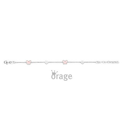 Orage - Armband in zilver met vlinders in roze parelmoer - K2929 Orage - Armband in zilver met vlinders in roze parelmoer - K2929