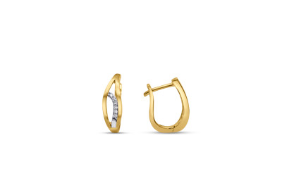 Creolen 18kt goud bi-color met briljant - 37-70970-1272 Creolen 18kt goud bi-color met briljant - 37-70970-1272