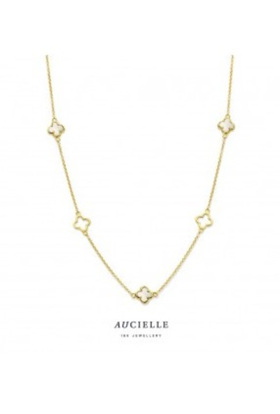 Aucielle - Halsketting in 18kt geel goud met parelmoer - AK0060C/45 Aucielle - Halsketting in 18kt geel goud met parelmoer - AK0060C/45