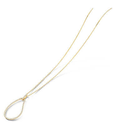 Halsketting met hanger in 18kt geel goud met briljant - E08C0835G
