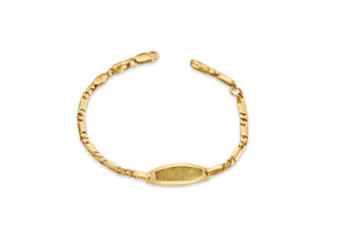 Babynaamplaat 9kt geel goud Babynaamplaat 9kt geel goud