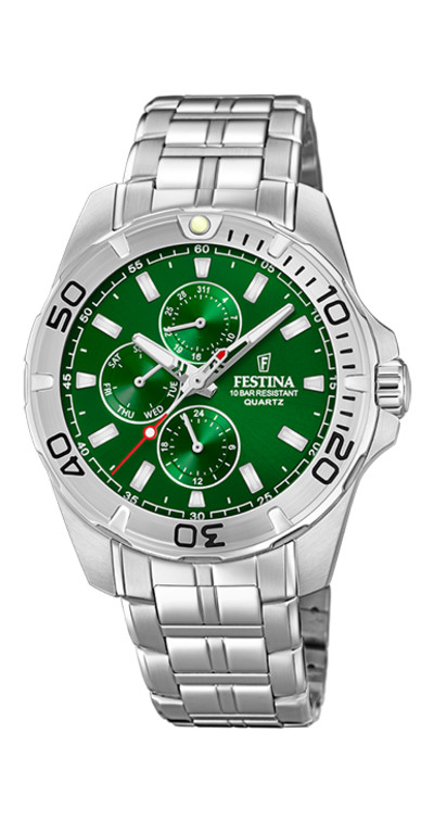 Festina - herenhorloge - metalen band - groen - F20445/7