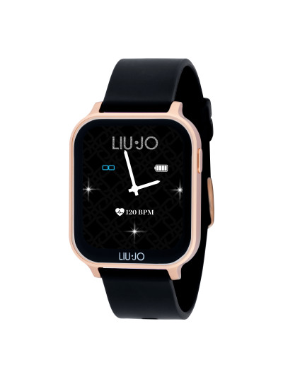 Liu Jo Smartwatch - Voice Energy - Rose Gold Black Silicon Strap - SWLJ119