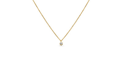 Ketting met hanger 14kt geel goud met zirkonium  - 20-00343-1050