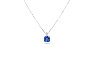 Collier in 18kt wit goud met london blue topaas - 07C0701/6W