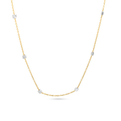 Halsketting in 18kt wit en geel goud - B11C11013B