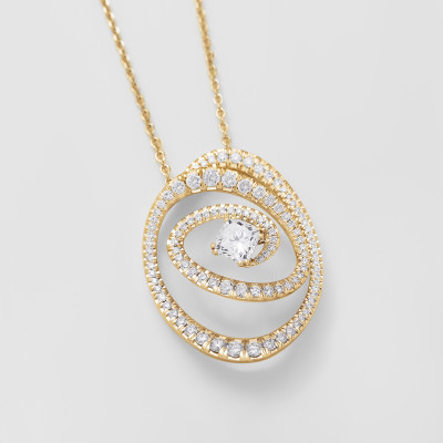 Giorgio Visconti - ketting met hanger 18kt geel goud met briljant - GG39461 - 88 - 40cm à 46cm Giorgio Visconti - ketting met hanger 18kt geel goud met briljant - GG39461 - 88 - 40cm à 46cm
