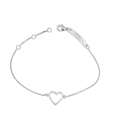 Armband zilver met hartje en plaatje - 90-10317-000-99-019