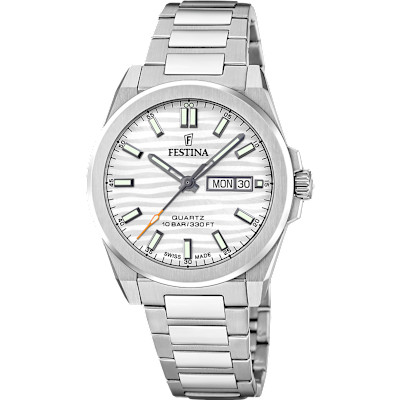Festina Swiss - Herenhorloge in staal met zilverkleurige wijzerplaat - F20073/1 Festina Swiss - Herenhorloge in staal met zilverkleurige wijzerplaat - F20073/1