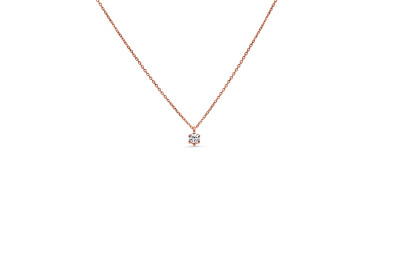 Ketting met hanger 18kt rood goud met briljant - 20-00343-1276 Ketting met hanger 18kt rood goud met briljant - 20-00343-1276