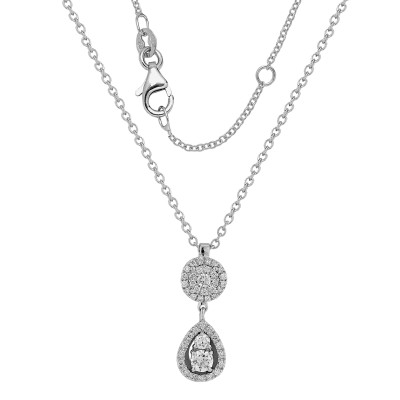Collier 18kt wit goud met briljant - UB7 Collier 18kt wit goud met briljant - UB7