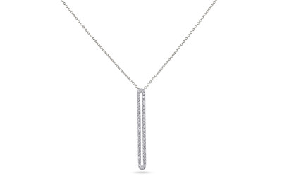 Halsketting in 18kt wit goud met briljant - 10C0253W Halsketting in 18kt wit goud met briljant - 10C0253W