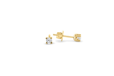 Oorstekers 18kt geel goud met briljant - 30-00444-1270 Oorstekers 18kt geel goud met briljant - 30-00444-1270