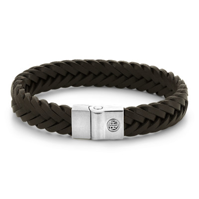 Rebel&Rose - Full Metal Premium Braided 12mm Brown M -  RR-M0060-S-M