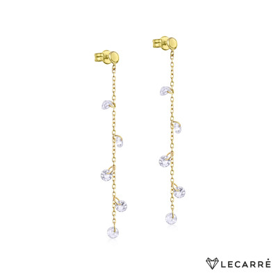 Lecarré - Oorslingers 18kt geel goud witte topaas - GB069OA Lecarré - Oorslingers 18kt geel goud witte topaas - GB069OA