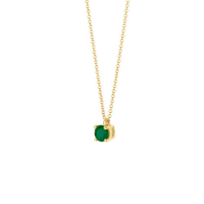 Blush - Halsketting in 14kt met smaragd - 3200YEM