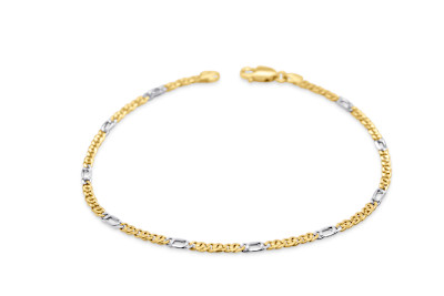 Armband 18kt goud - bi-color Armband 18kt goud - bi-color