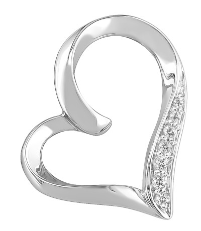 J & A - Hanger in 18kt wit goud met briljant - P15418 J & A - Hanger in 18kt wit goud met briljant - P15418