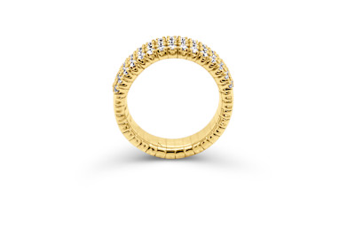 Giorgio Visconti - trouwring - 18kt geel goud met briljant - AG17364C - maat 55/57 Giorgio Visconti - trouwring - 18kt geel goud met briljant - AG17364C - maat 55/57