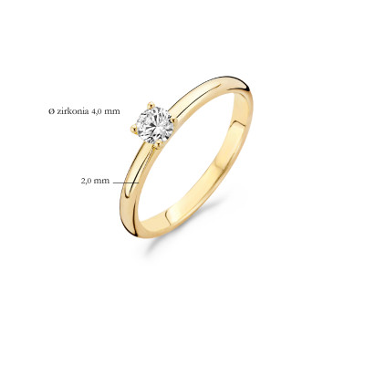 Blush - ring 14kt wit goud met zirkonium - 1132YZI 54