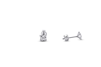 Oorstekers 18kt wit goud met vierkante zirkonium - 4mm - EN4085 Oorstekers 18kt wit goud met vierkante zirkonium - 4mm - EN4085