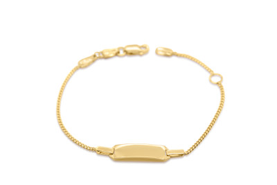 Babynaamplaatje 18kt geel goud Babynaamplaatje 18kt geel goud