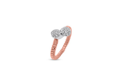 Ring L'art 18kt rood goud met briljant - S319 - maat 55 Ring L'art 18kt rood goud met briljant - S319 - maat 55