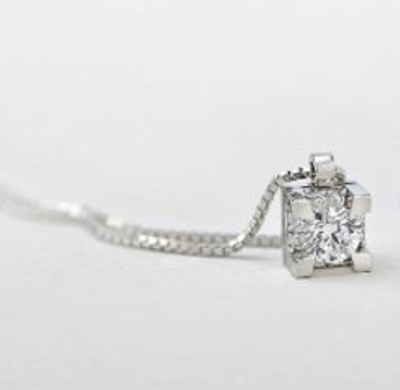 Giorgio Visconit - Io Luce - Ketting met hanger 18kt wit goud met briljant - GB39401B