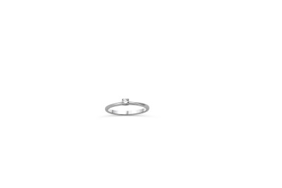 Ring 14kt wit goud met zirkonium - 50-01234-1055 - maat 54 Ring 14kt wit goud met zirkonium - 50-01234-1055 - maat 54