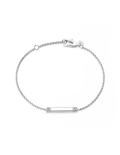 Burato Gioielli - Armband in 18kt wit goud met briljant - Linea - CP449 Burato Gioielli - Armband in 18kt wit goud met briljant - Linea - CP449