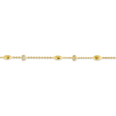 Armband in 18kt geel goud met zirkonium - B11A11399G