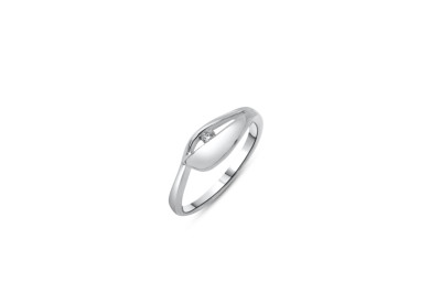 Ring 18kt wit goud met briljant - 50-70444-1275 - maat 54 Ring 18kt wit goud met briljant - 50-70444-1275 - maat 54