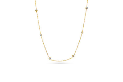 Collier in 18kt geel goud met zirkonium - B11C11451G