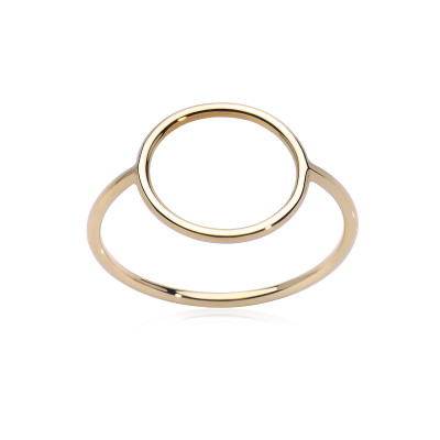 Burato - ring cirkel 18kt geel goud - CQ818 - maat 53